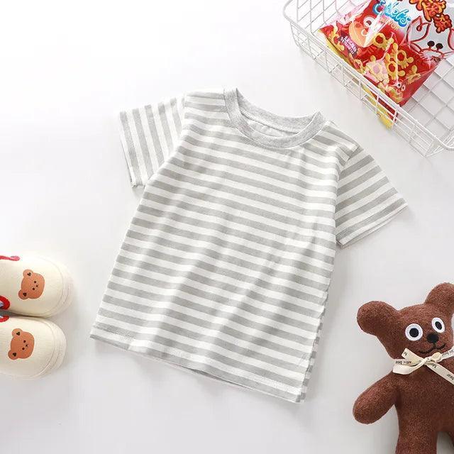 Striped T-Shirt | Kids' Short-Sleeved Casual Top - ClubOn
