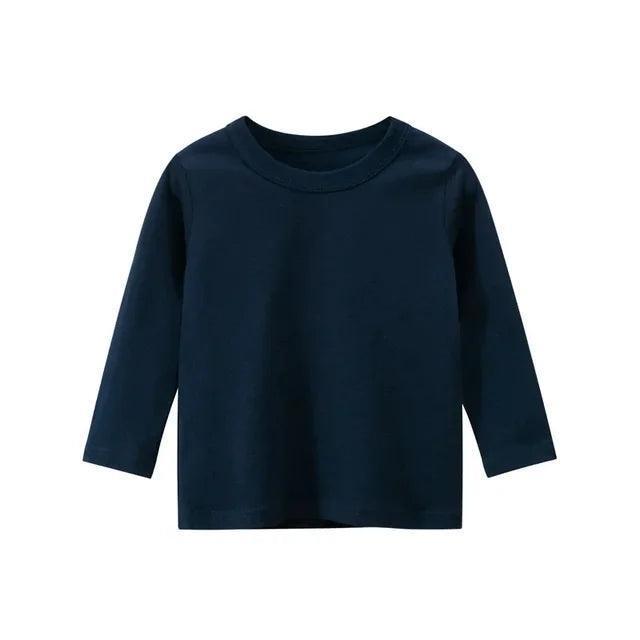 Solid Color Cotton Long Sleeve T-Shirts for Kids (2-9Y) - ClubOn