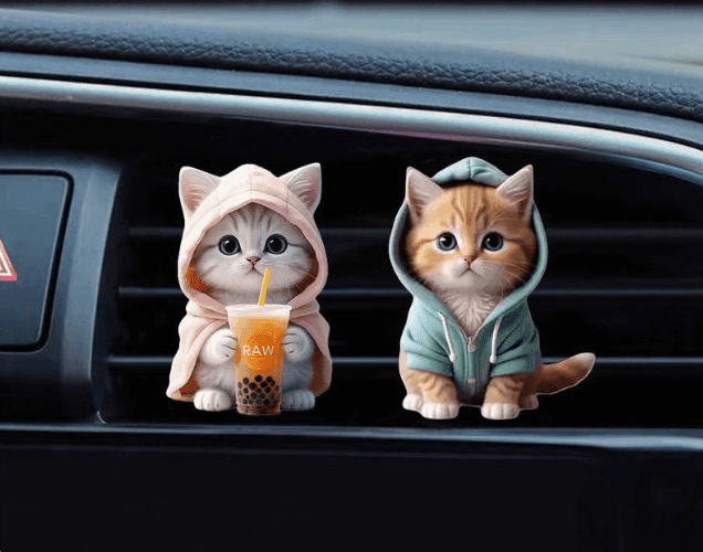 Cute Cat Car Aromatherapy Ornament – Air Outlet Decorative Air Freshener - ClubOn