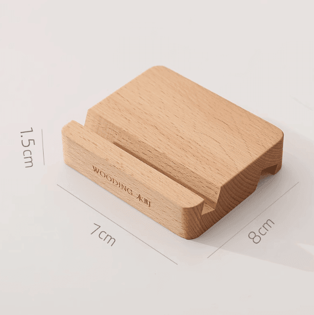 Creative Solid Wood Mobile Phone & Tablet Holder – Black Walnut & Beech - ClubOn