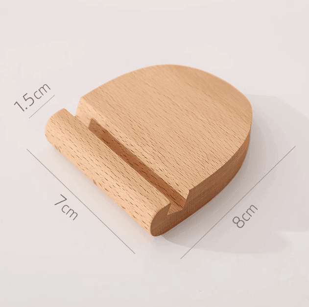 Creative Solid Wood Mobile Phone & Tablet Holder – Black Walnut & Beech - ClubOn