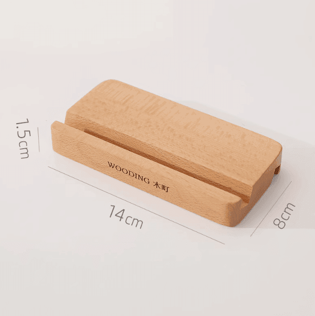 Creative Solid Wood Mobile Phone & Tablet Holder – Black Walnut & Beech - ClubOn