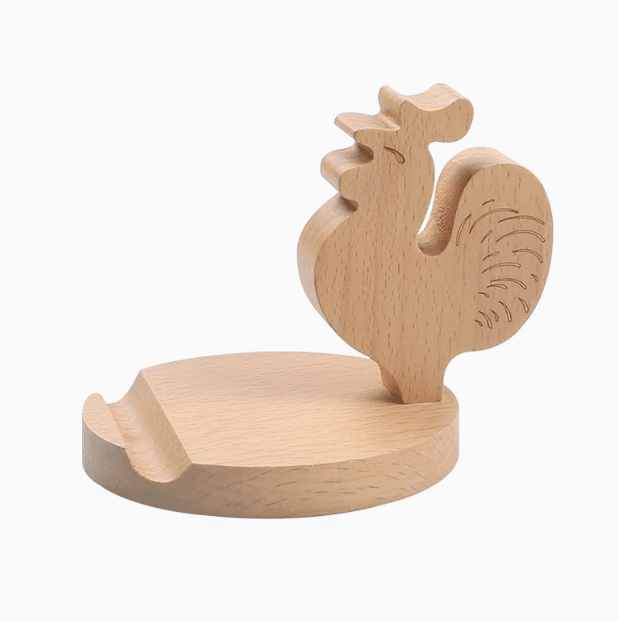 Custom Solid Wood Mobile Phone Stand – Cute Desktop Holder for Studio - ClubOn