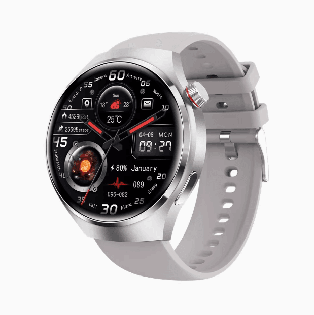 Huaqiangbei GT4Pro Smartwatch – Bluetooth Call, Heart Rate, Blood Sugar, and NFC - ClubOn