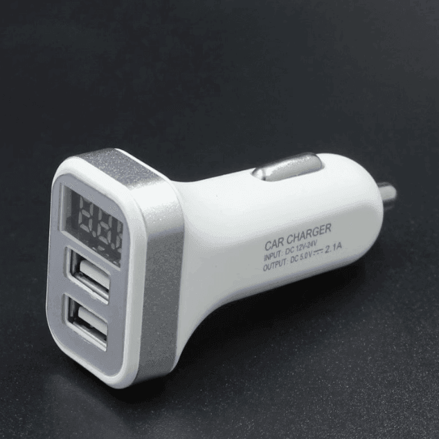 High Power Dual USB Car Charger with LED Voltage & Current Display – Factory Direct Sales - ClubOn