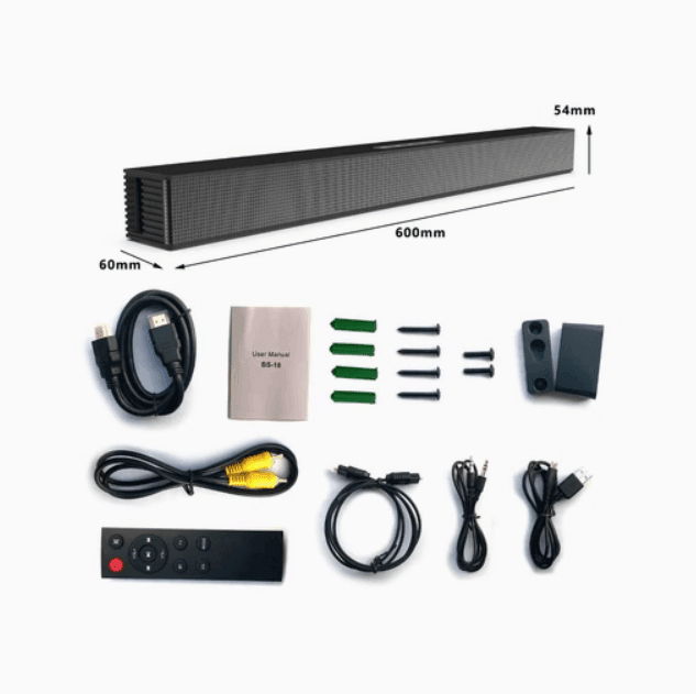 TV Soundbar HiFi Speaker – Bluetooth-Compatible Home Theater Sound Bar - ClubOn