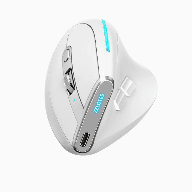 New F-36 Wireless Vertical 2.4G Bluetooth Mouse RGB Gaming Mouse 4800DPI - ClubOn