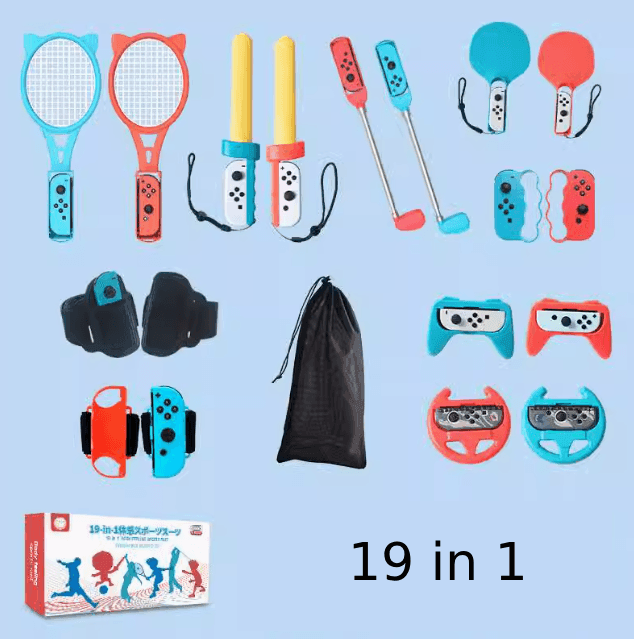 Switch Joy-Con Accessories Sports Game Set 19 in 1 - ClubOn