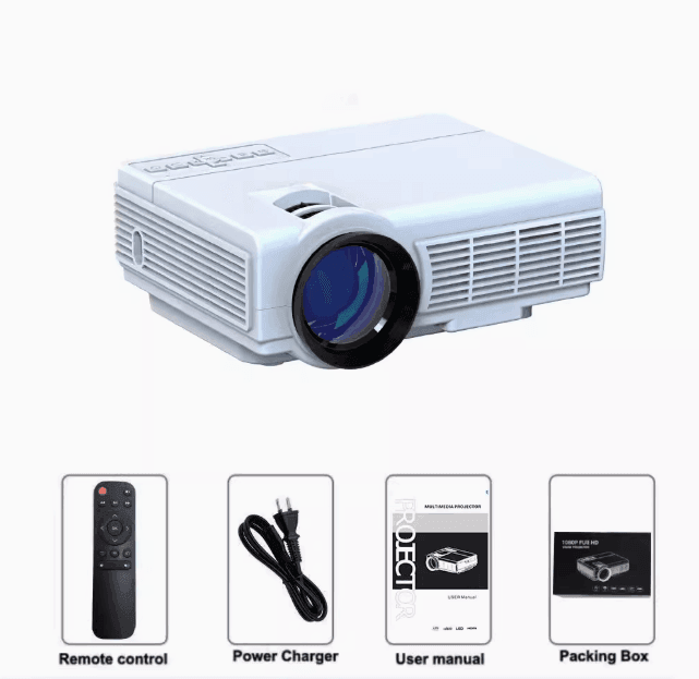 Powerful Portable Projector 4K Home Theater Beamer for Smartphones - ClubOn