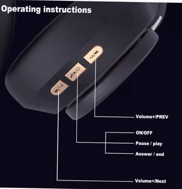 Wireless Bluetooth Headphone Headset Foldable Stereo Headphones - ClubOn