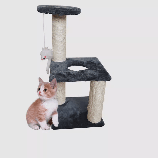 Multi-Level Cat Tree Climbing Frame | Pet Scratch Furniture Scratcher - ClubOn