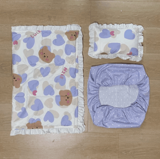 Nonopet Pet Quilt Pillow Bedding Set | Cotton Printed Princess Style - ClubOn