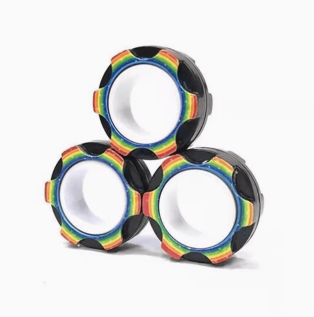3Pcs Strong Magnetic Ring Antistress Fidget Toys – Magic Stress Relievers - ClubOn