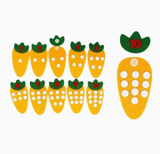 Kid Montessori Felt Finger Numbers Math Toy for Children - ClubOn