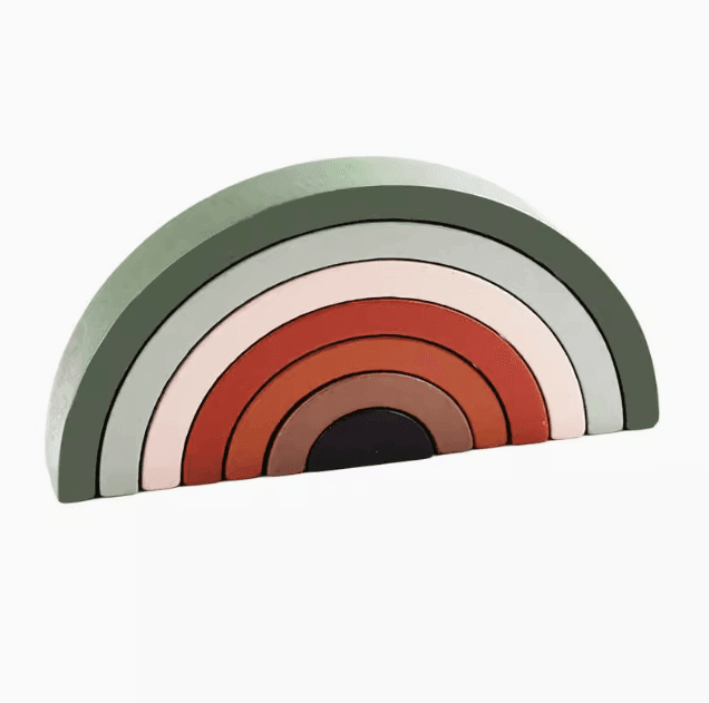 Montessori Wooden Burger Stacking Toy for Toddlers - Educational Playset - ClubOn