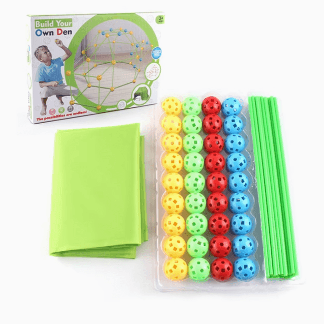 Kid Indoor & Outdoor Building Blocks Tent – Creative Play Set for Kids - ClubOn