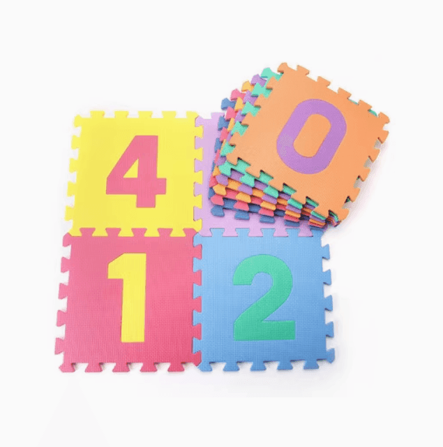 Number, Animal & Fruit Pattern Baby Play Mat Puzzle 30x30cm - ClubOn