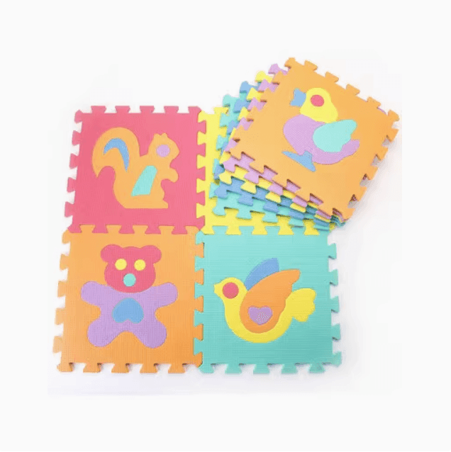Number, Animal & Fruit Pattern Baby Play Mat Puzzle 30x30cm - ClubOn