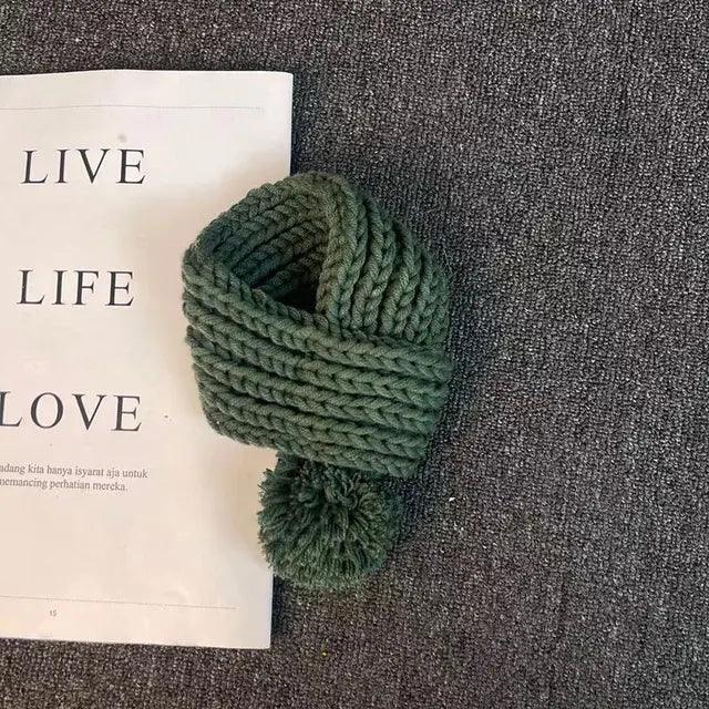 Teddy Bear Woven Pattern Pet Scarf - Fleece Collar - ClubOn