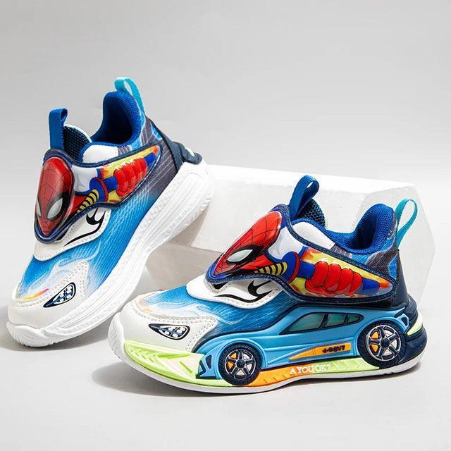 LED Spiderman Sneakers for Boys - Lighted Outdoor Sport Shoes - ClubOn