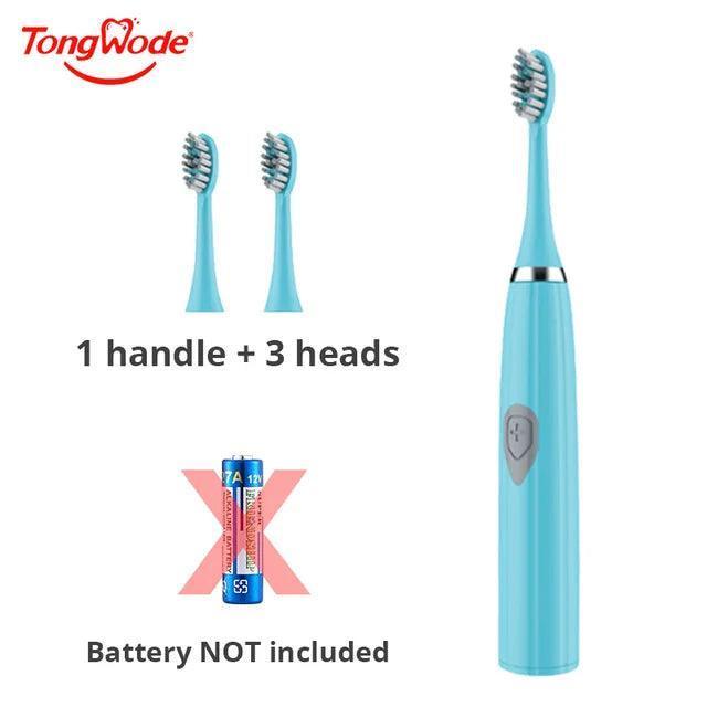 Tongwode Electric Toothbrush for Adults – Soft Bristle, IPX6 Waterproof, Battery-Operated Oral Care - ClubOn
