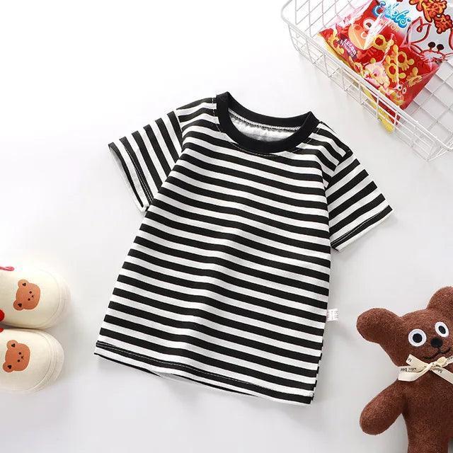 Striped T-Shirt | Kids' Short-Sleeved Casual Top - ClubOn