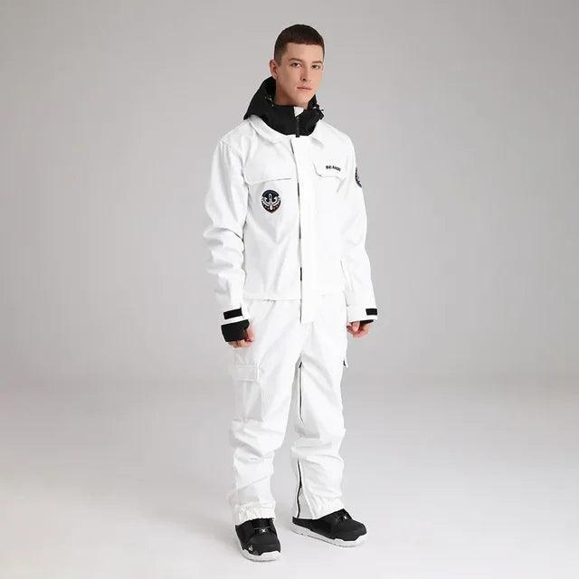 Windproof Hooded Ski Suit - Waterproof Jumpsuit - ClubOn