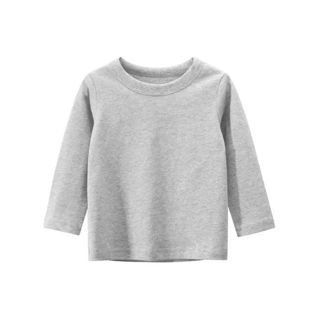 Solid Color Cotton Long Sleeve T-Shirts for Kids (2-9Y) - ClubOn