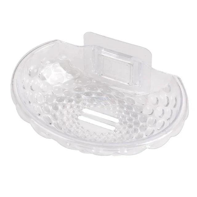 Wall Mounted Transparent Acrylic Soap Dish - Self-Adhesive Bathroom Accessory - ClubOn
