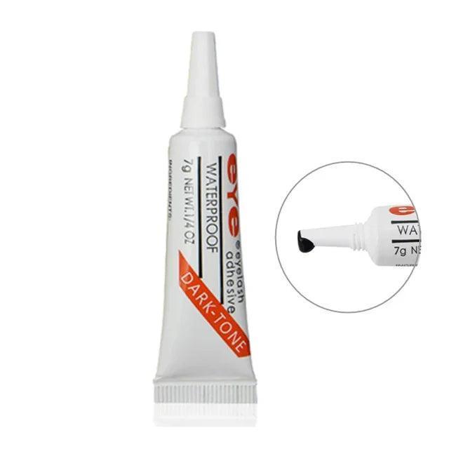 Waterproof Eyelash Glue - Strong Adhesive for False Lashes, 7g Dark or Clear Makeup Tool - ClubOn