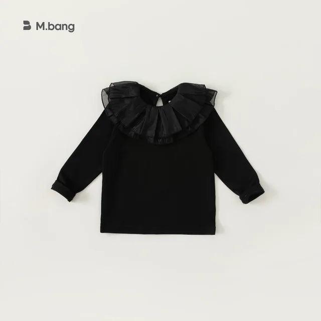 Lace Collar Long Sleeve Bottom Shirt for Girls | Spring - ClubOn