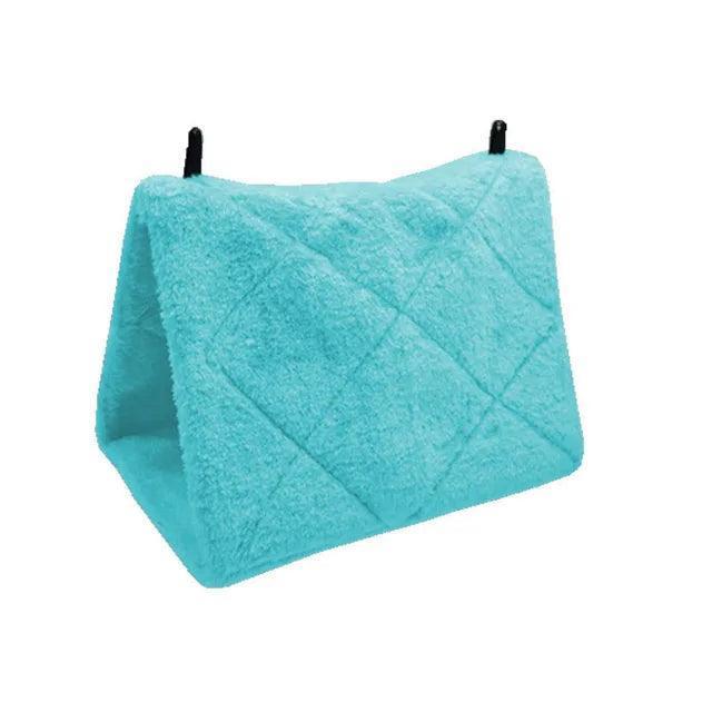 Winter Pet Bird Warm Plush Hammock Hut – Hanging Cave Bed for Parrot Cages - ClubOn