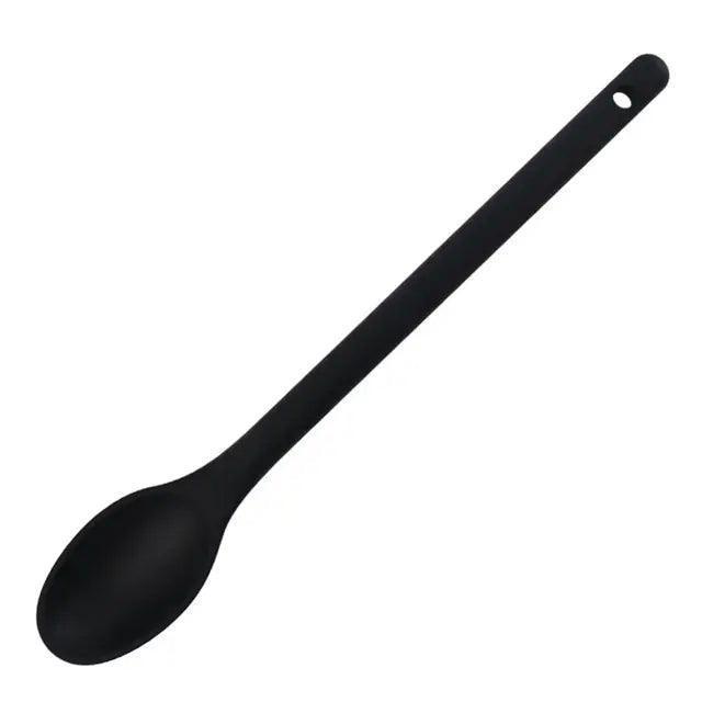 Large Long Handle Silicone Spoon – Heatproof Cooking & Baking Utensil - ClubOn