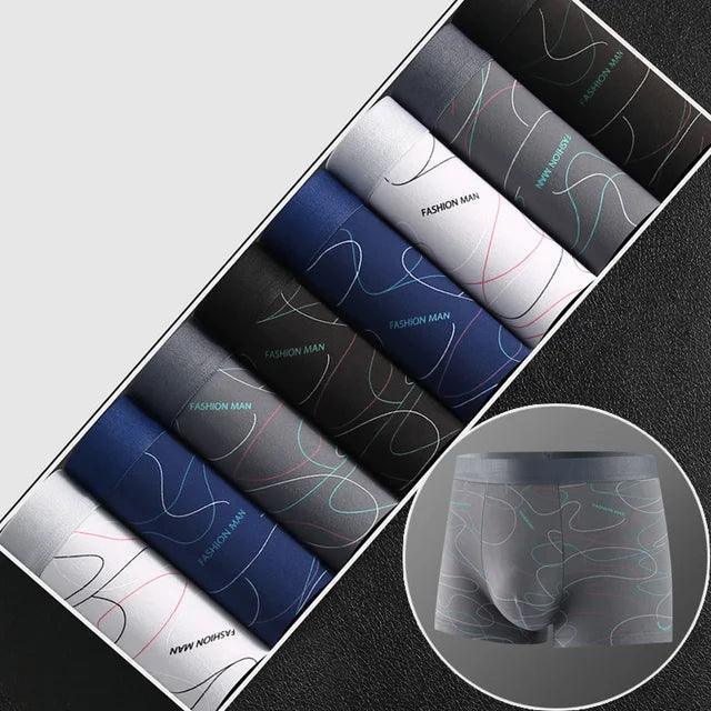 8-Pack Men’s Sexy Boxer Shorts - Milk Silk Soft, Comfortable & Breathable Antibacterial Fabric - ClubOn
