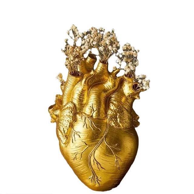 Creative Heart-Shaped Resin Vase - Desktop Decor for Flowers - ClubOn