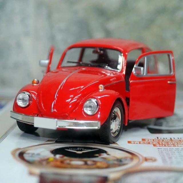 Vintage Beetle Diecast Pull Back Car Toy - Cute Miniature Gift for Kids - ClubOn