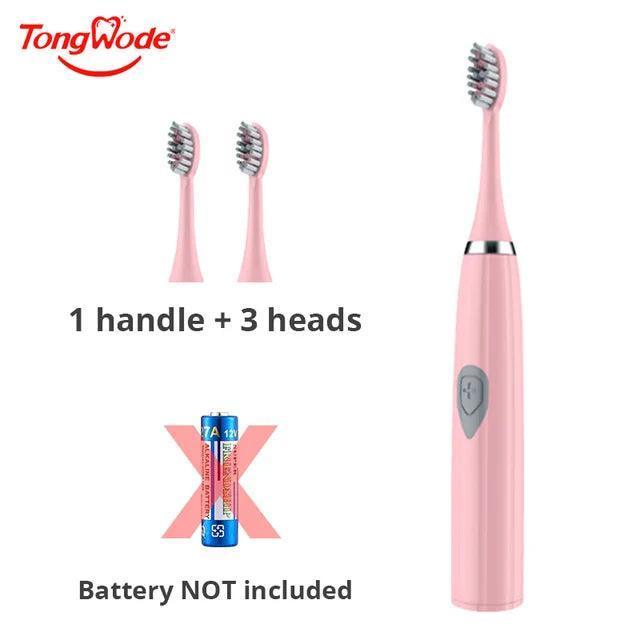 Tongwode Electric Toothbrush for Adults – Soft Bristle, IPX6 Waterproof, Battery-Operated Oral Care - ClubOn