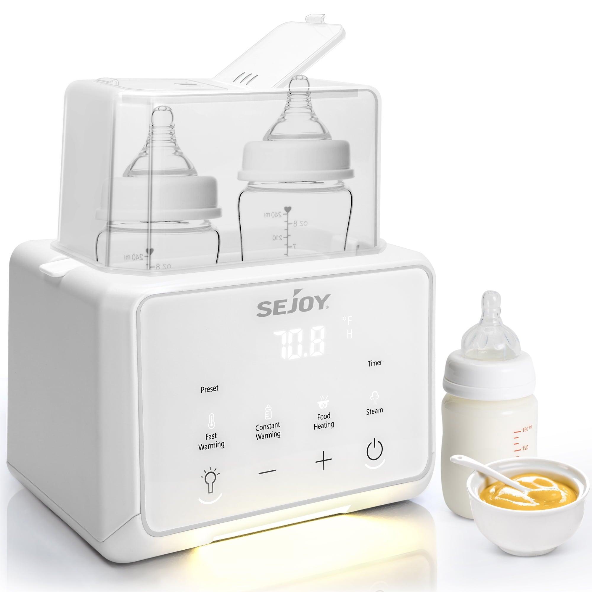Sejoy Baby Bottle Warmer, Fast Heater for Breast Milk & Formula, Steam Sterilizer, Pink - ClubOn