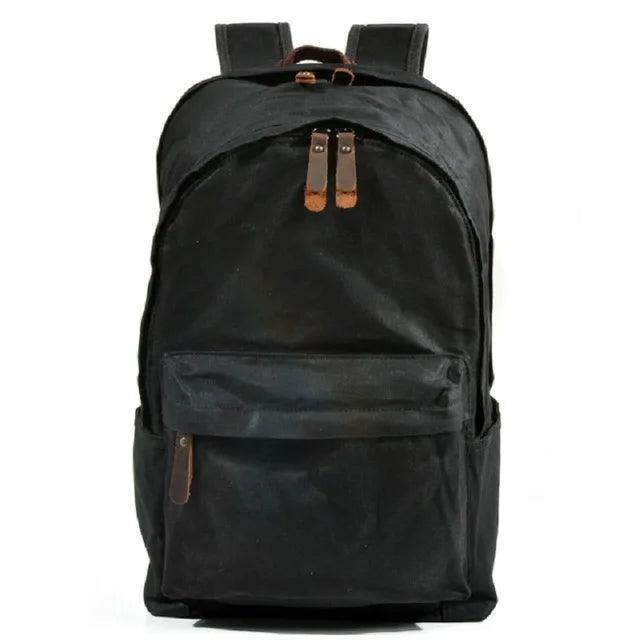 Waterproof Oil Wax Canvas Daypack - Unisex Vintage Backpack - ClubOn