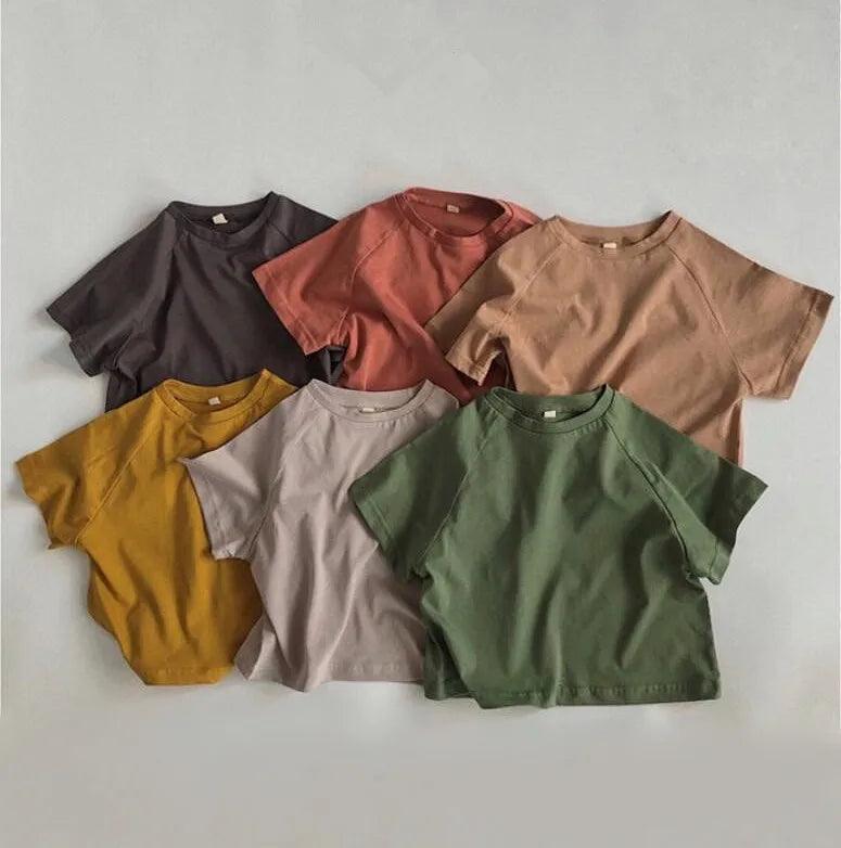 Kids Summer Tees – Solid Color T-shirts for Boys & Girls - ClubOn