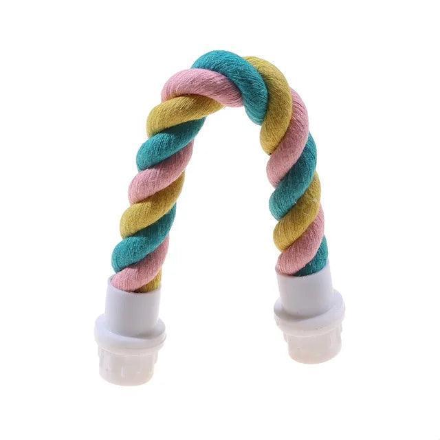 Colorful Cotton Rope Standing Toy for Parrots - ClubOn