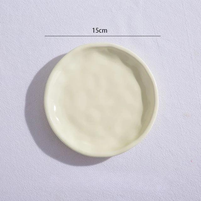 Cream Luxury Bone Dish - Food Grade Ceramic Plate - ClubOn