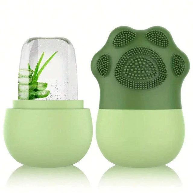 Ice Roller for Face – Beauty Tool with Cosmetic Brush & Scrubber Mat for Skin Care - ClubOn