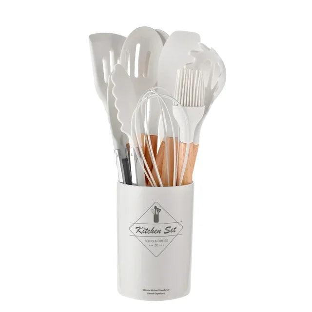Silicone Kitchen Utensils Set - Non-Stick Cookware - ClubOn