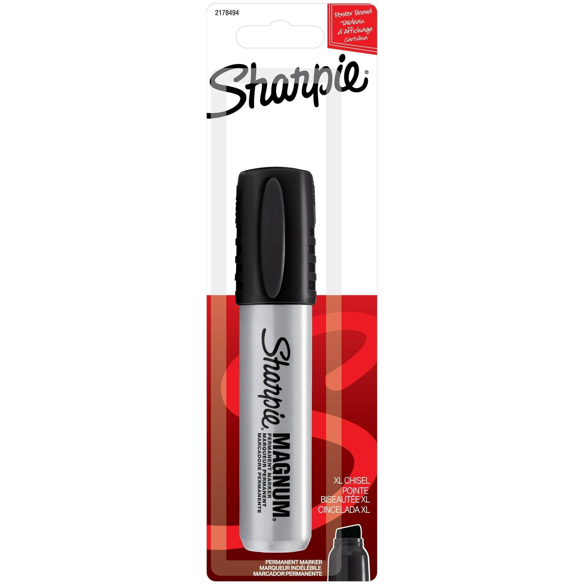 Sharpie Magnum Permanent Marker, Oversized Chisel Tip, Black, Great for Poster Boards, 1 Count - ClubOn