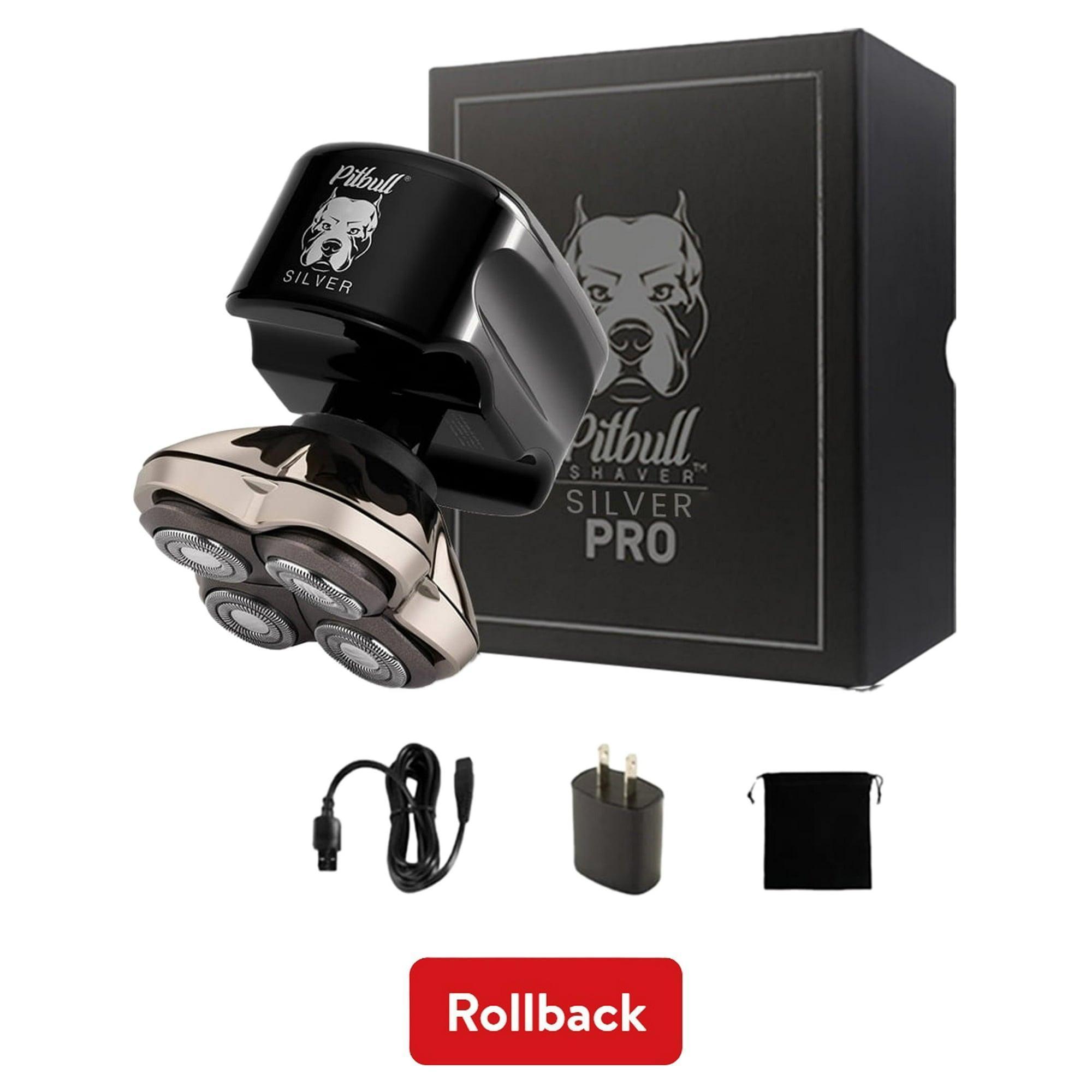Skull Shaver Pitbull Silver PRO: Electric Head Shaver for Men, Wet & Dry Bald Head Shaver, Ergonomic Design, Perfect Grooming Kit & Gift for Men - ClubOn