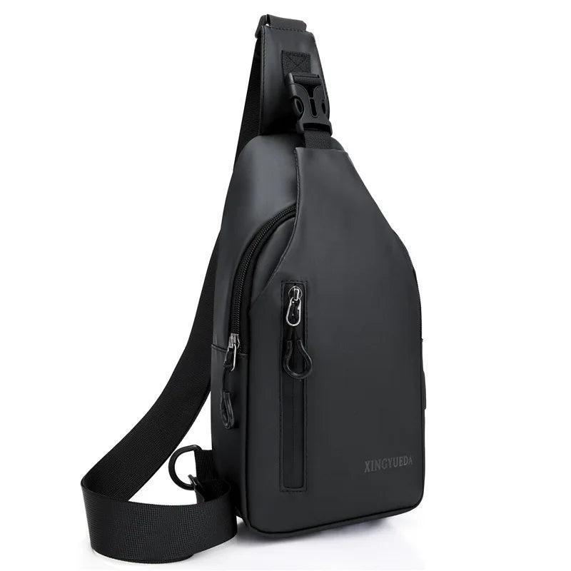 Small Black Sling Crossbody Bag - Waterproof USB Charger - ClubOn