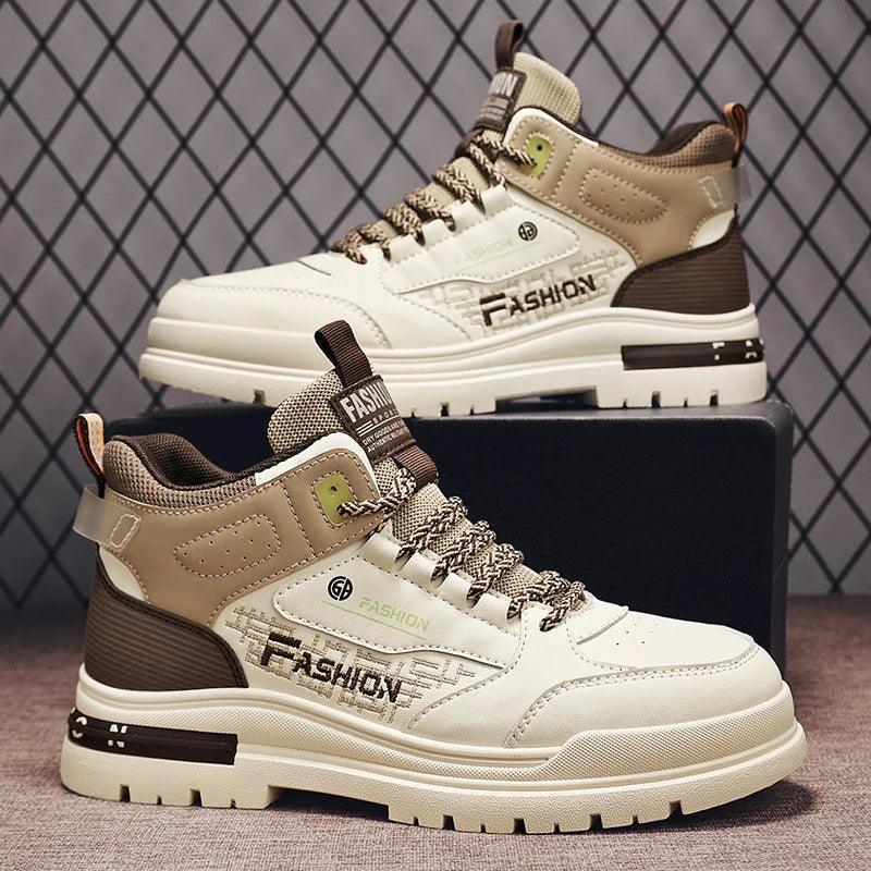 Men's Casual Autumn Vulcanized Sneakers – Soft Sole Walking Shoes - ClubOn