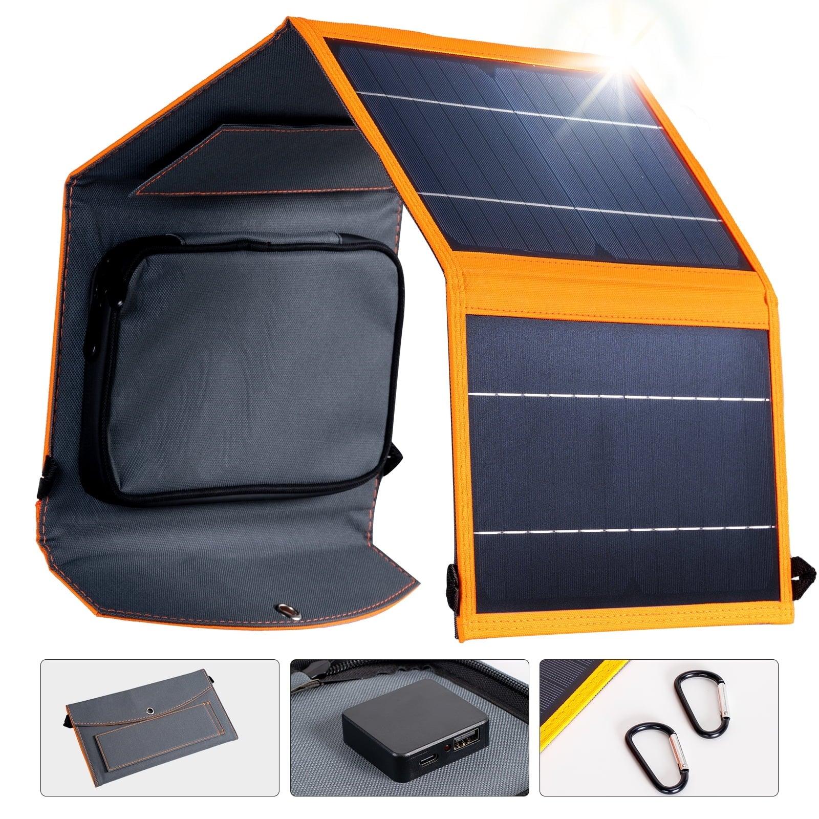 30W Portable Solar Panel Charger – Waterproof Foldable Solar Panels with USB & TYPE-C Ports for Phones, iPad, Camera, Game – Ideal for Camping, Hiking, Backpacking - ClubOn