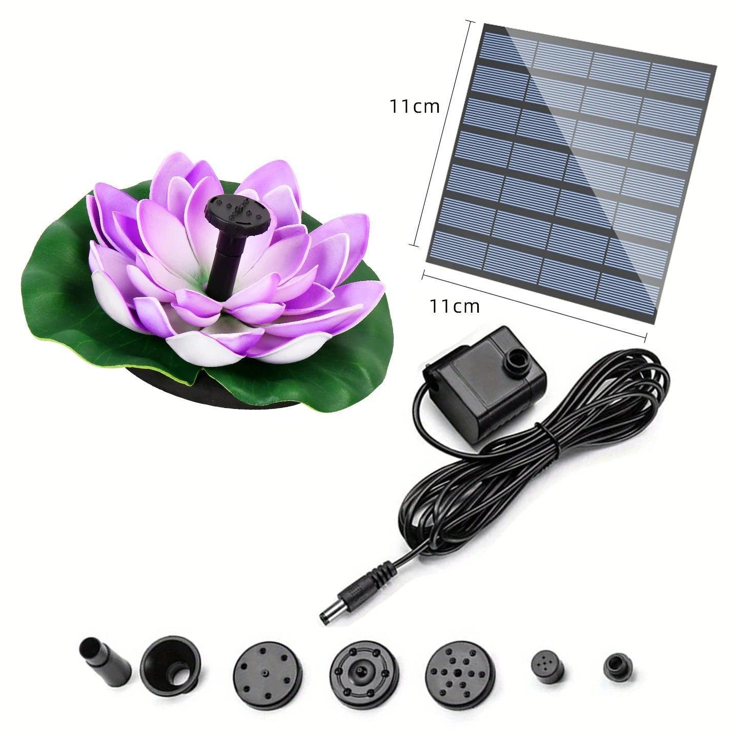 Solar Powered Floating Water Fountain – Outdoor Bird Bath & Pond Waterfall Decoration - ClubOn